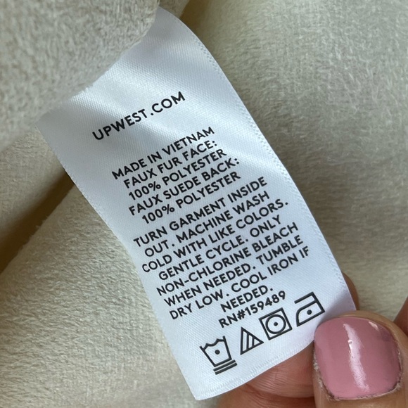 UpWest Cream Sherpa Shacket N235-35 XL UP 5 - Picture 5 of 8